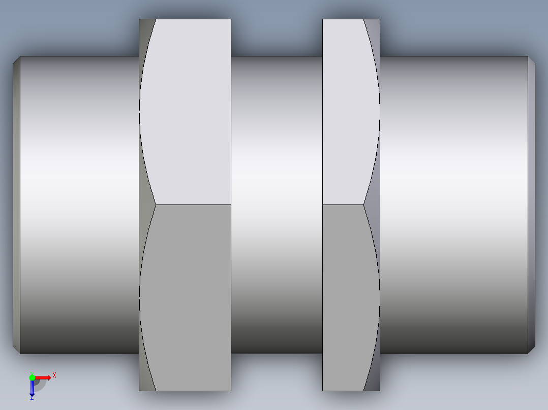 卡套式工业通用硬管接头EO_Bulkhead_union_SV38SOMDCF俯视图
