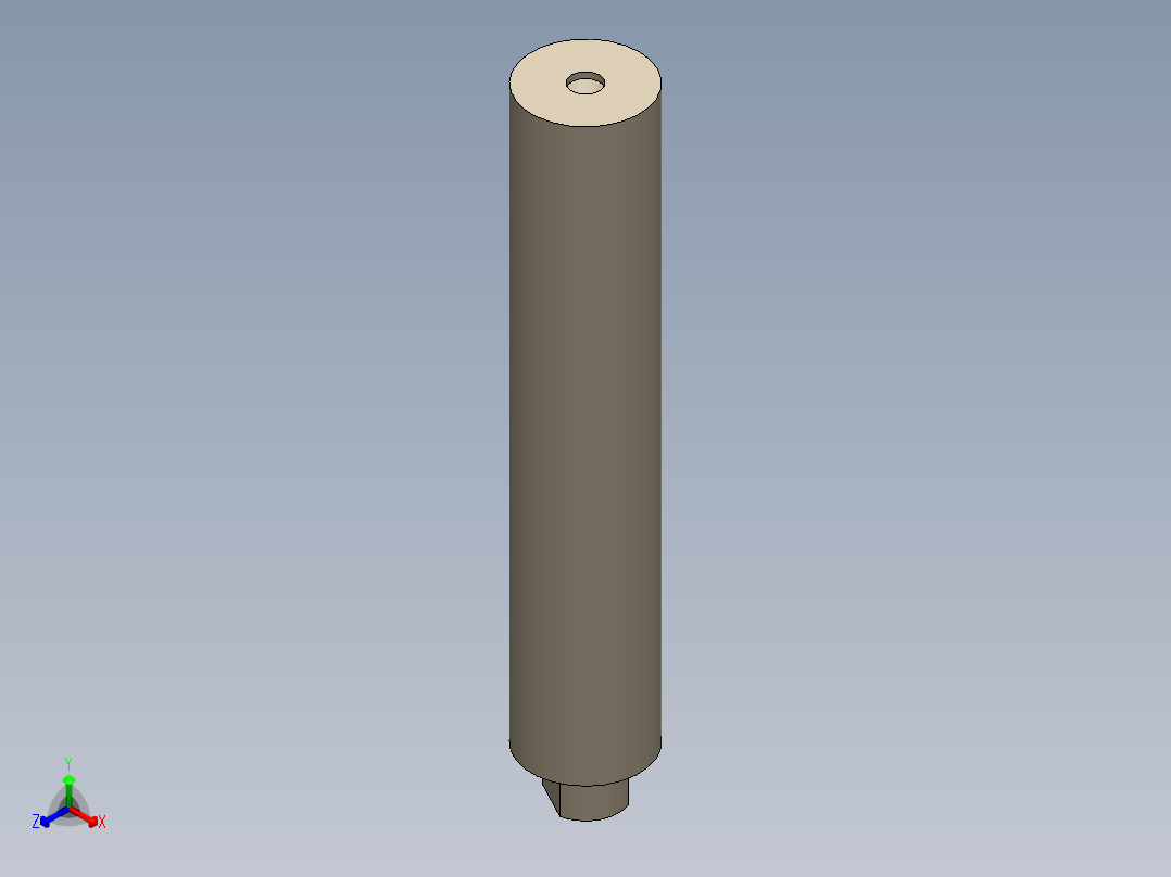 9毫米消声器和闪光掩蔽器正等轴测图