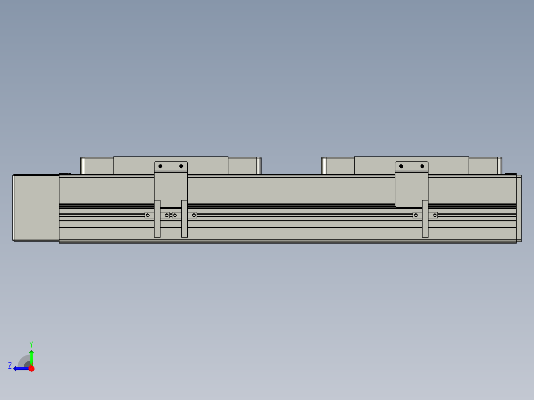 直线模组LHC14-S200-R设计图纸右视图