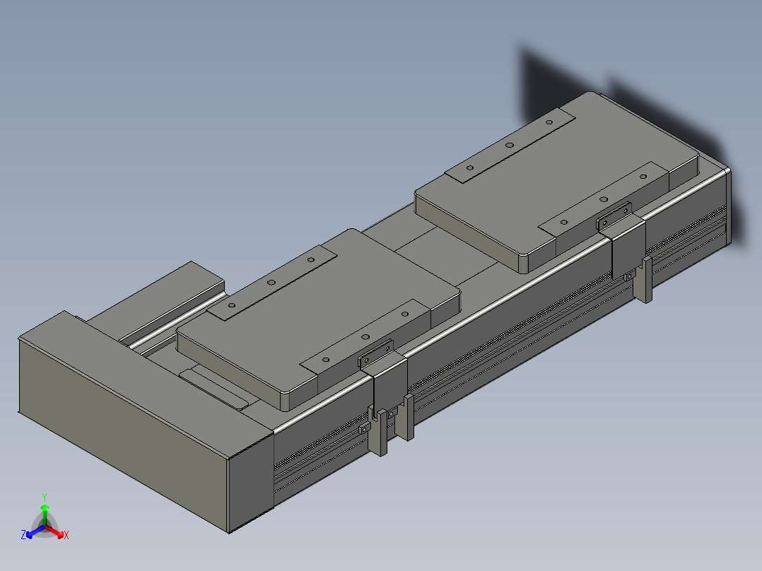 直线模组LHC14-S200-R设计图纸正等轴测图