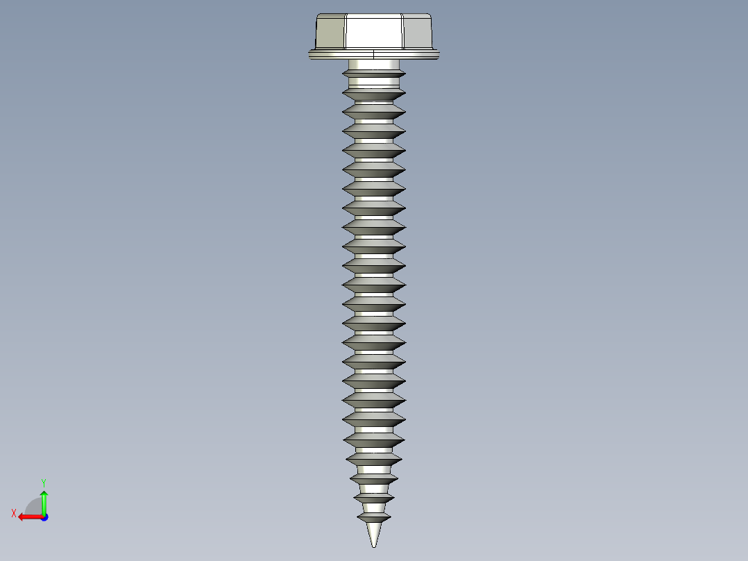紧固件-IGES Hex Head Screw-01后视图