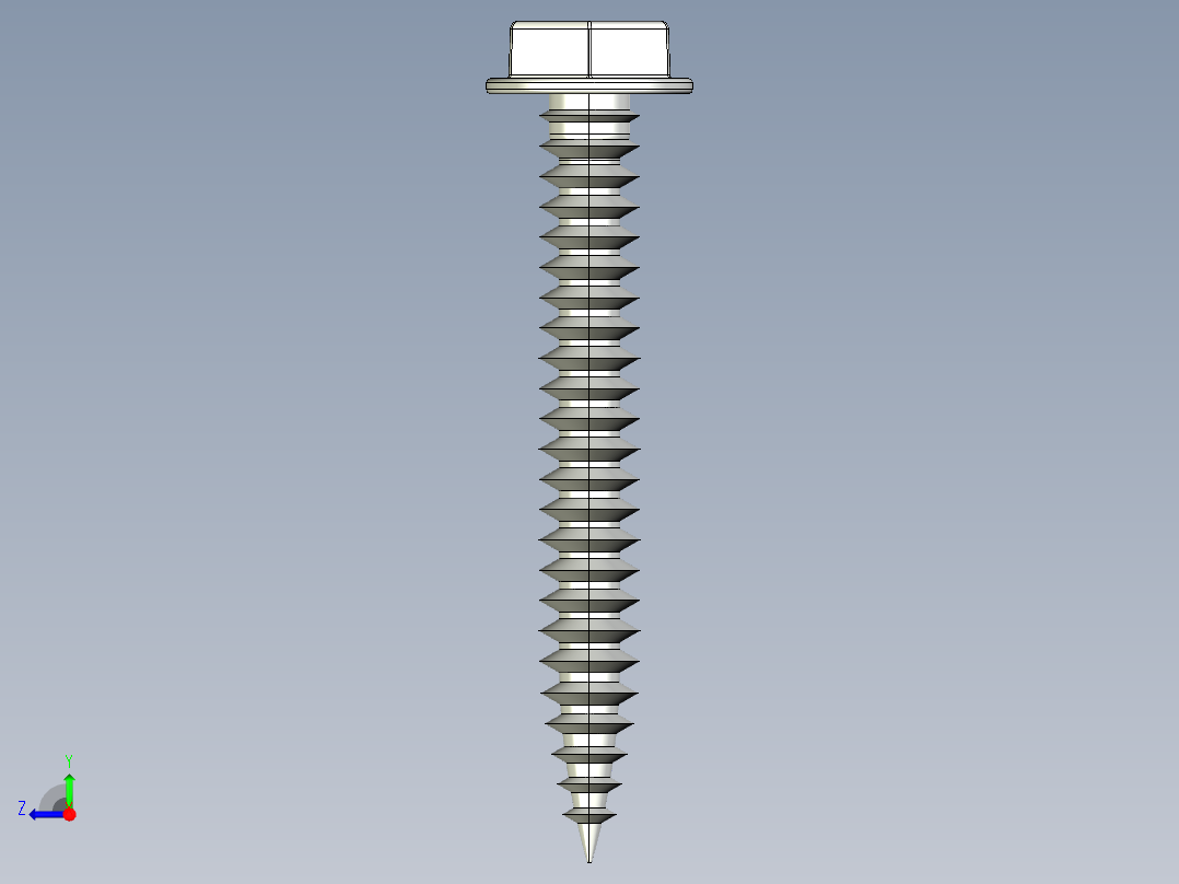 紧固件-IGES Hex Head Screw-01右视图