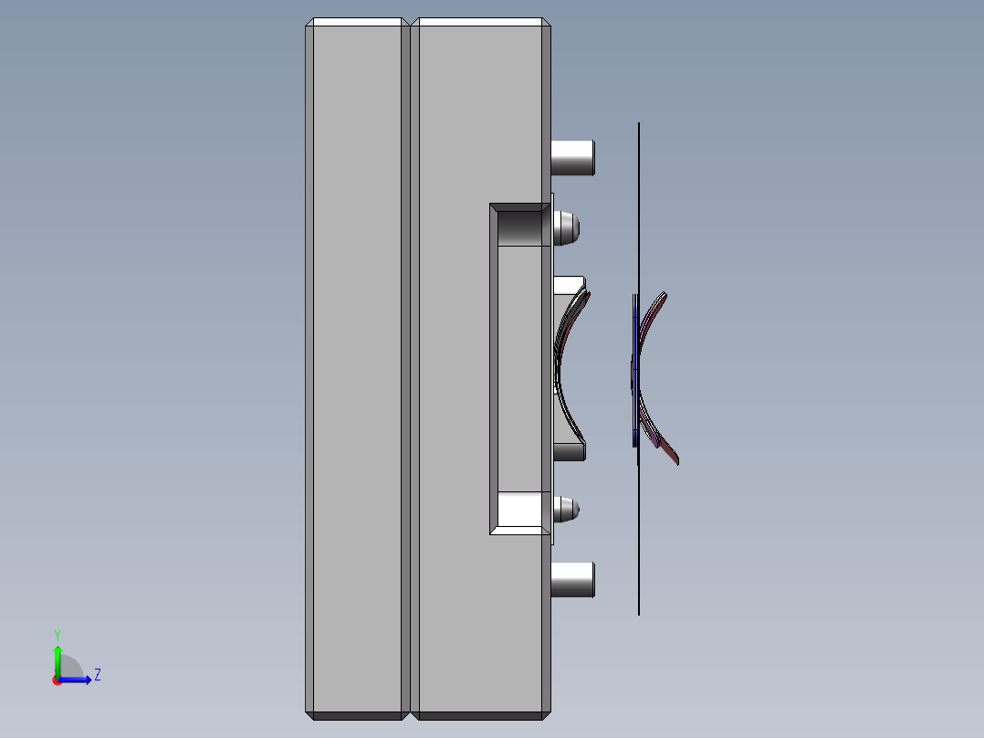 贴胶治具左视图