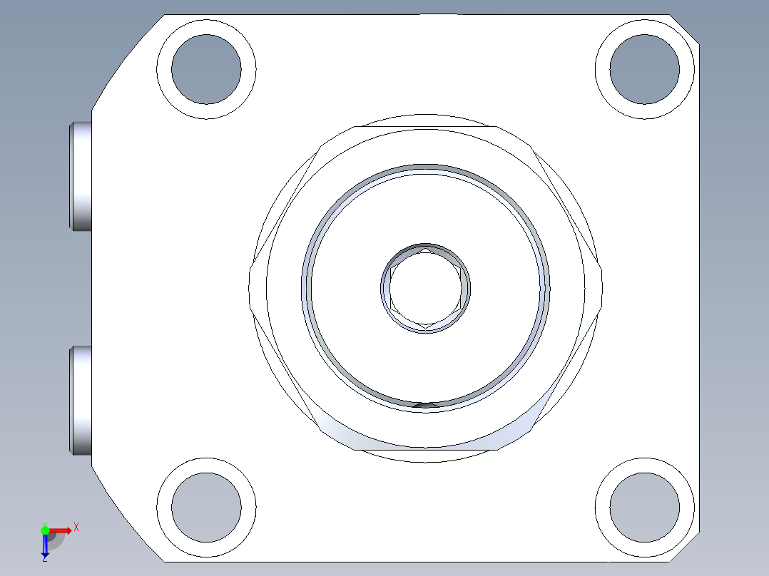 KOSMEKLHA1050-CRD多系列多零件图纸模型俯视图