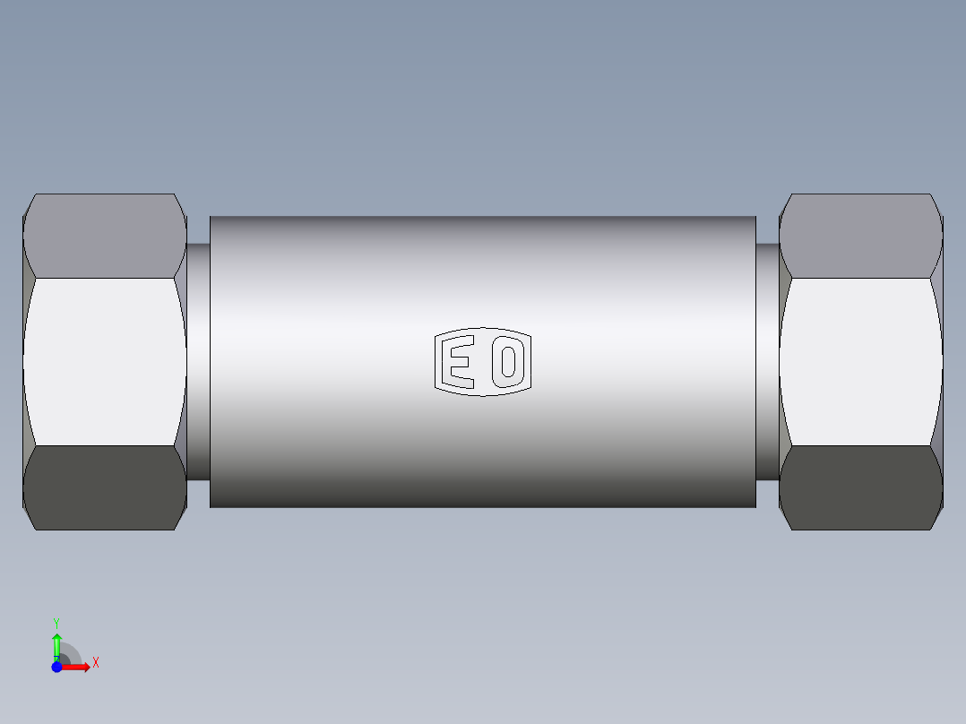 卡套式工业通用硬管接头EO_Weld_bulkhead_fitting_ESV18L71前视图