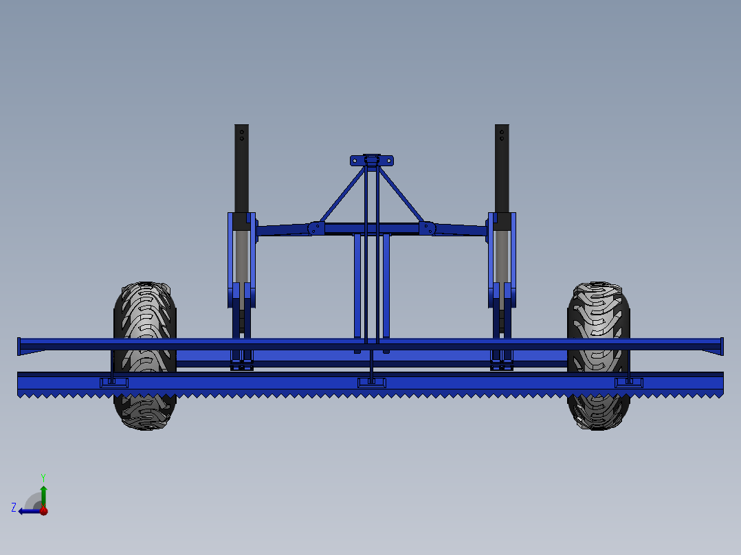 基于SolidWorks耕地犁犁铧的上下摆动的结构设计-资料右视图