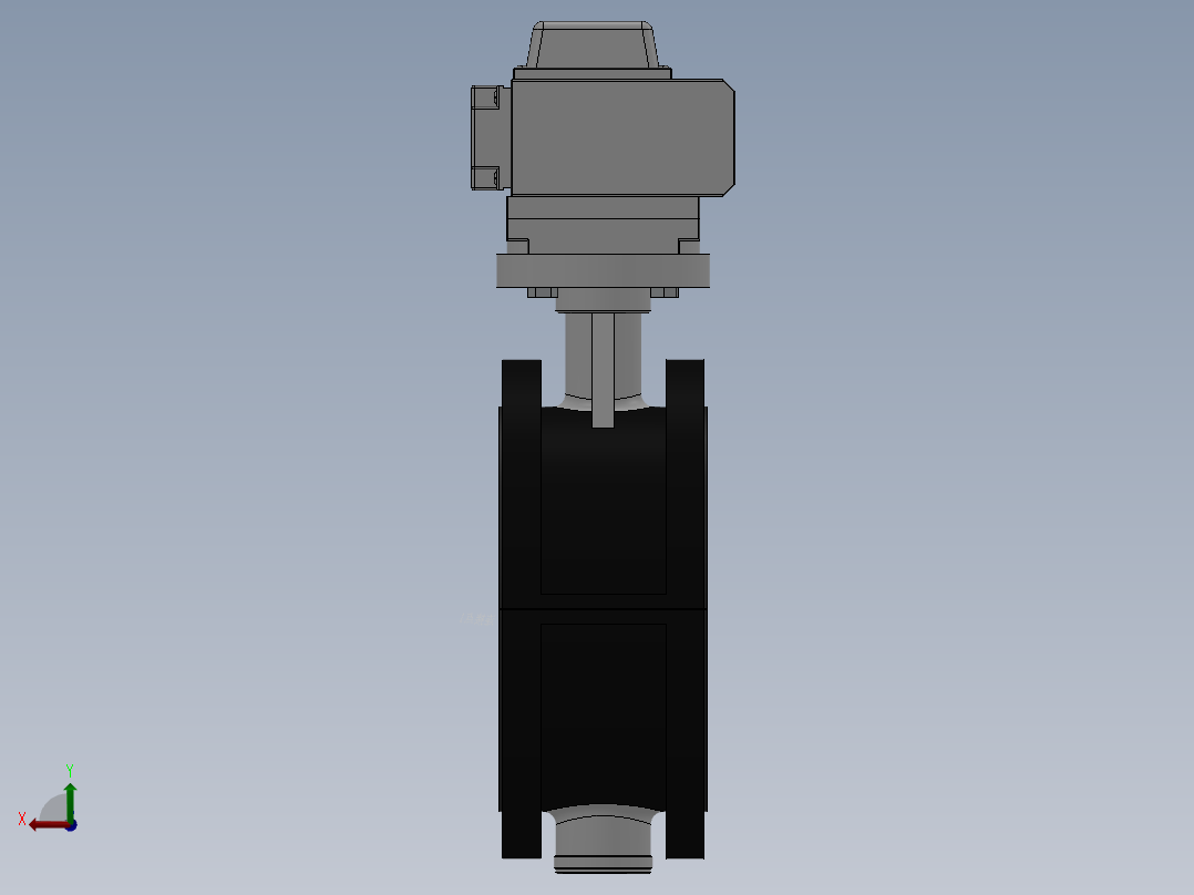 法兰式电动蝶阀-铸铁 DN50-DN400后视图