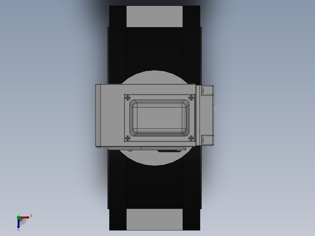 法兰式电动蝶阀-铸铁 DN50-DN400俯视图