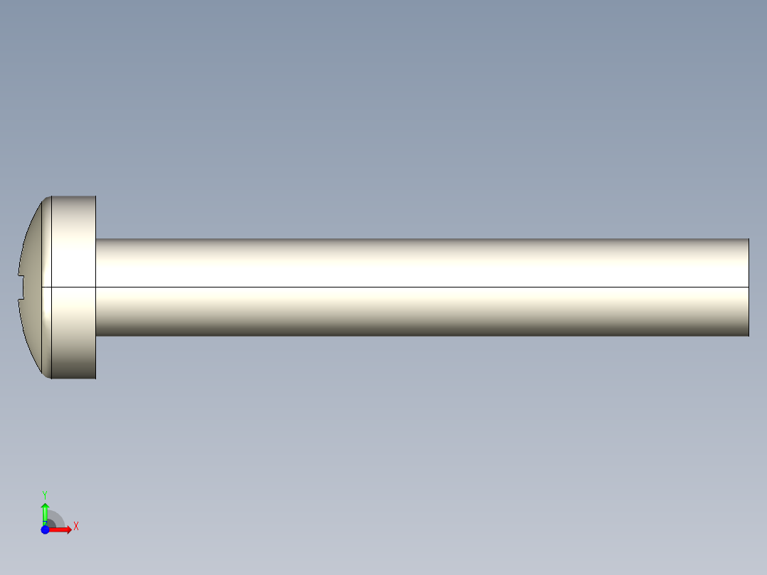 螺丝 M3 十字盘头-M3 x 20 Screw head.STEP前视图