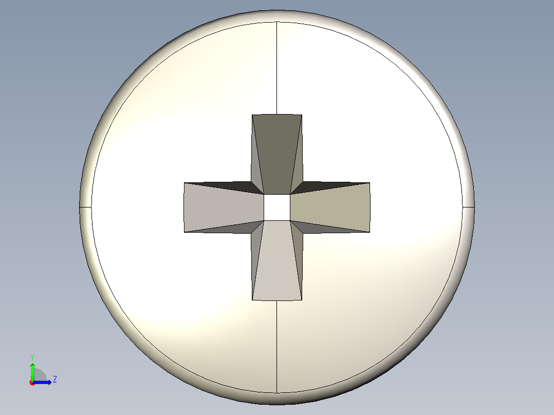 螺丝 M3 十字盘头-M3 x 20 Screw head.STEP左视图