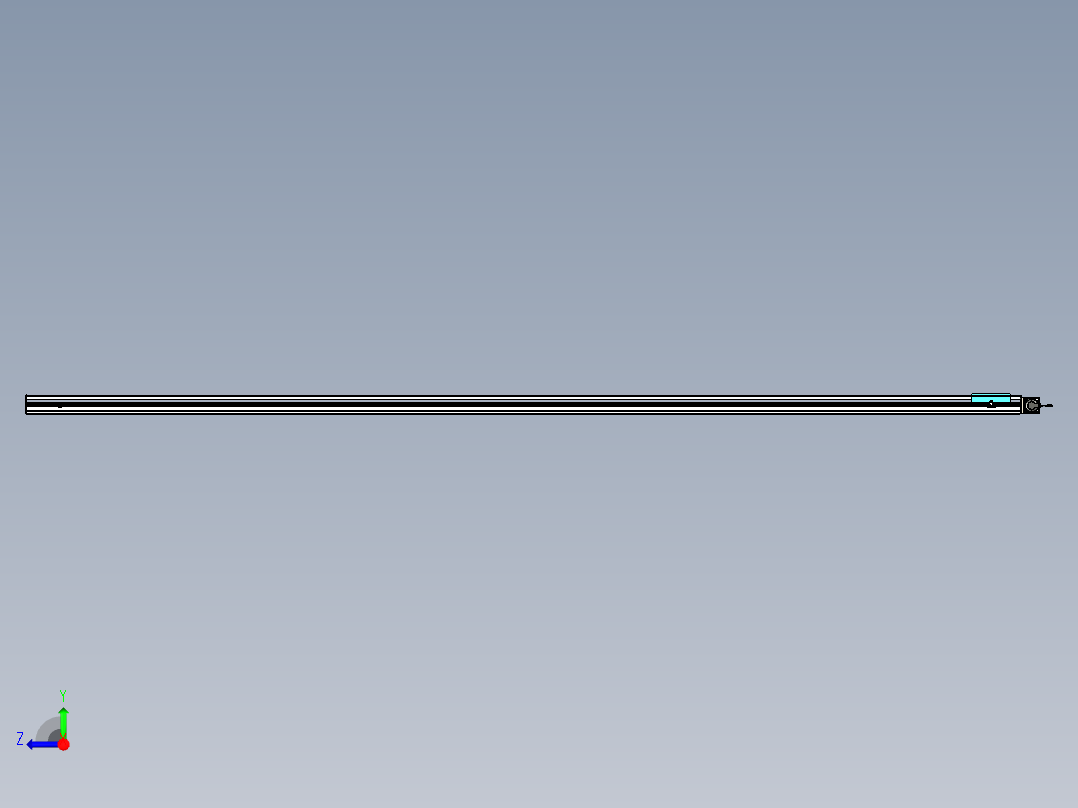 同步带滑台-半封闭B22-L100-C-S1000-R-P75-D3-N5右视图