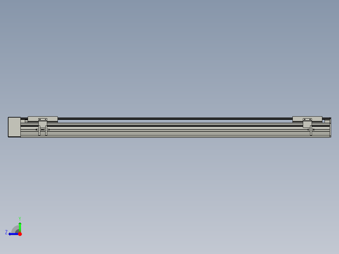 直线模组WG-LHA12-S1050-R设计图纸右视图