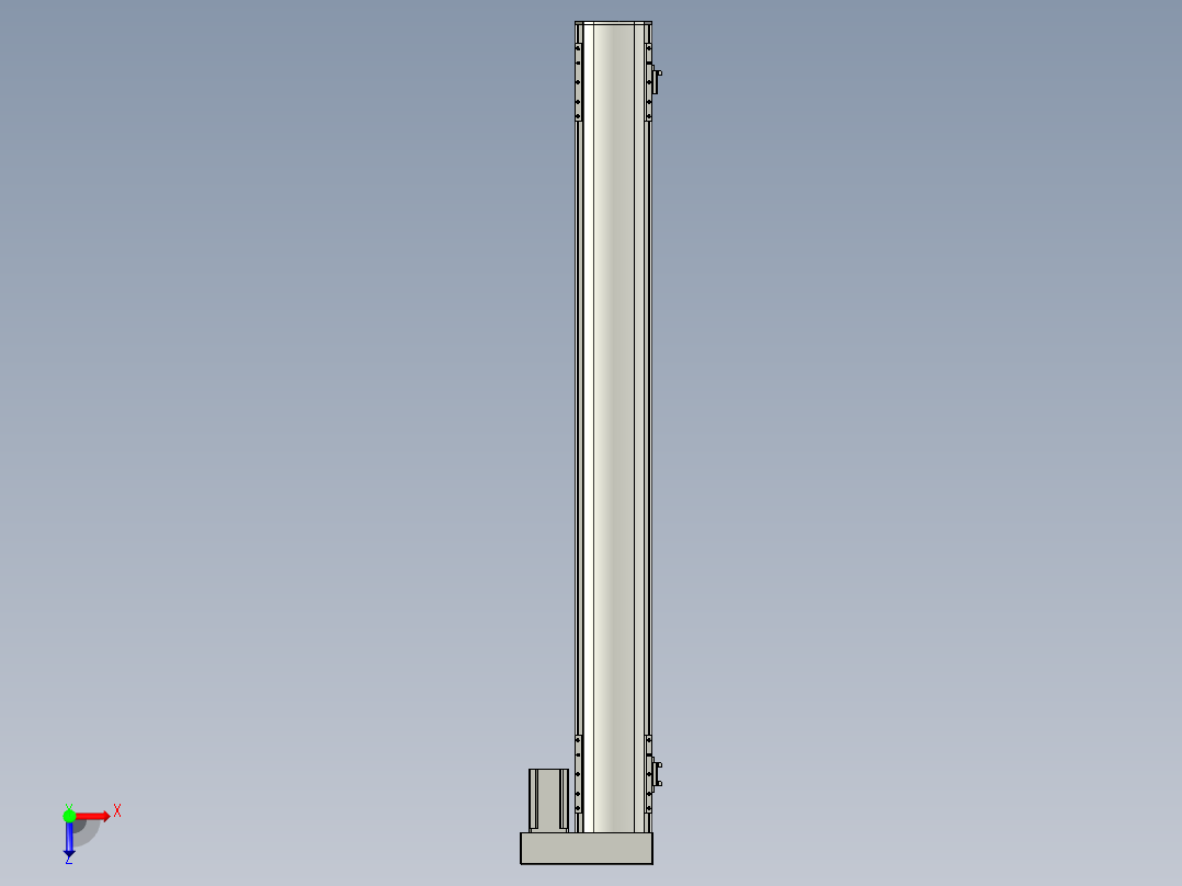 直线模组WG-LHA12-S1050-R设计图纸俯视图