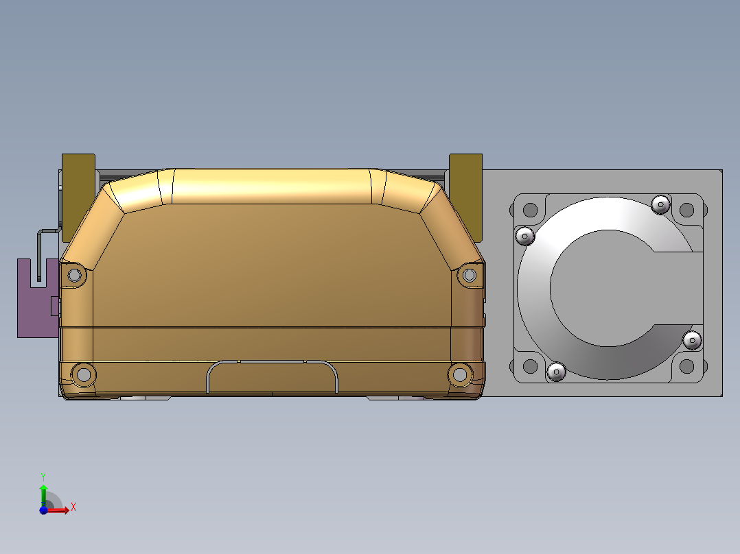 MTH丝杆半封闭模组MTH14-BR-200W前视图