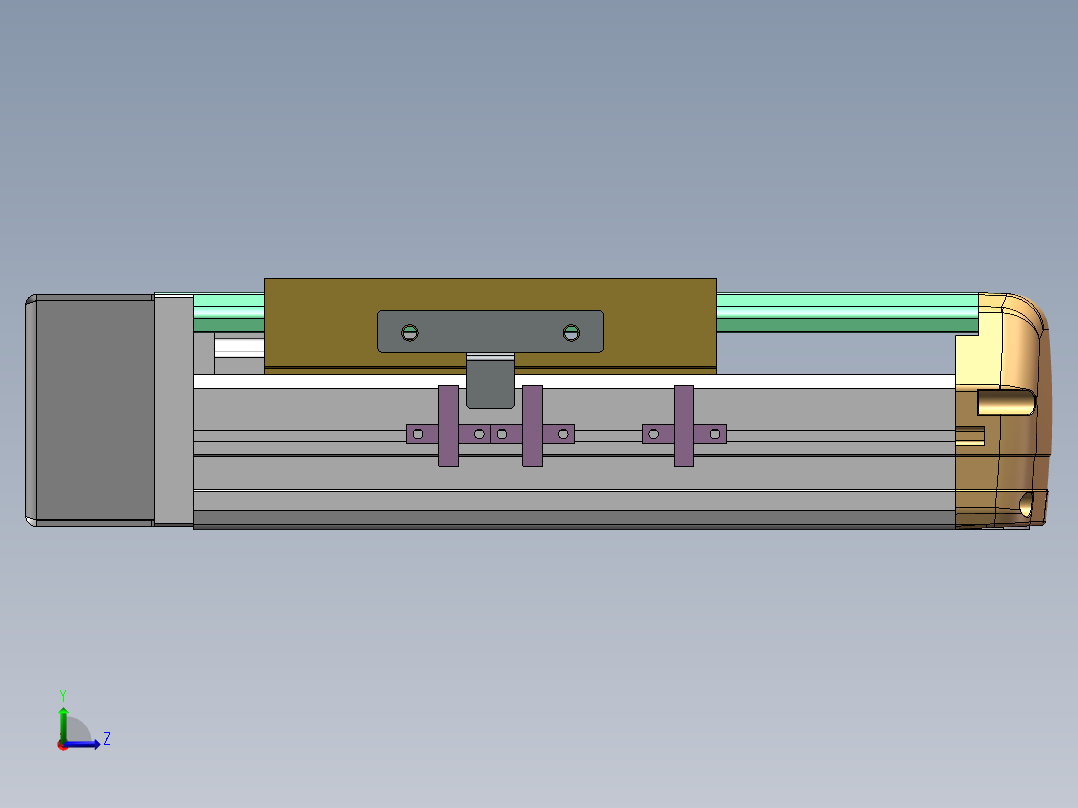 MTH丝杆半封闭模组MTH14-BR-200W左视图