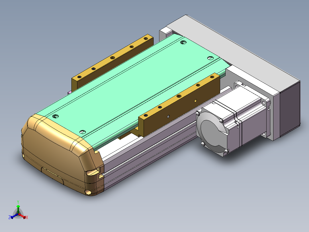 MTH丝杆半封闭模组MTH14-BR-200W正等轴测图