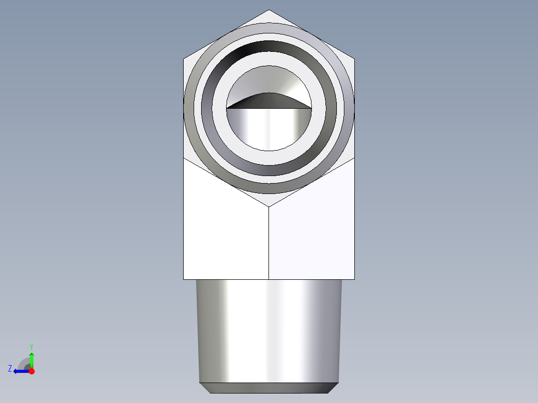 卡套式工业通用硬管接头EO_Male_stud_elbow_WE08LLR71X右视图