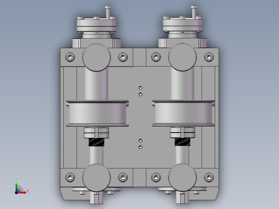 预弯成型切断机（sw18可编辑+工程图）前视图