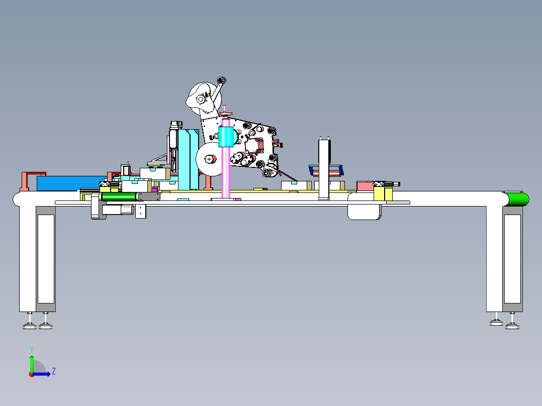 包装称重贴标step左视图
