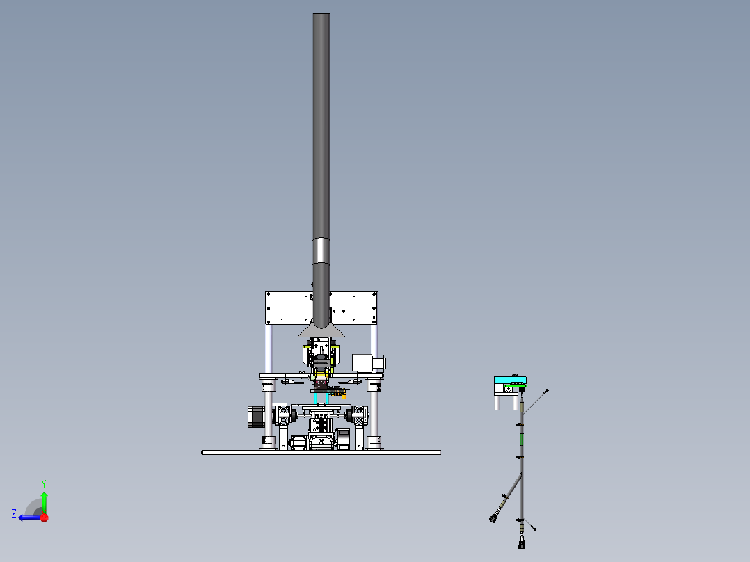 热熔机在线式（sw16看编辑+工程图+bom）右视图