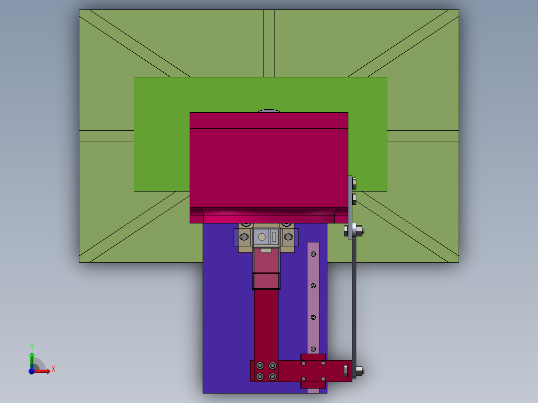 16T冲床自动送料sw18前视图