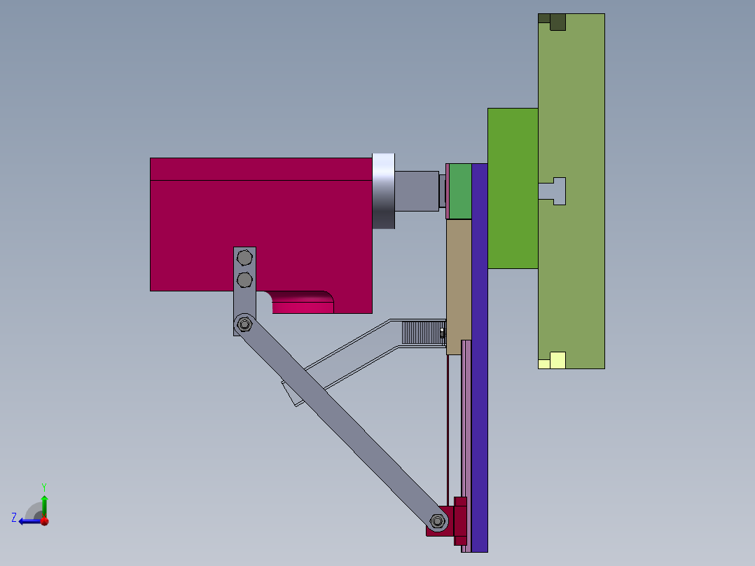 16T冲床自动送料sw18右视图