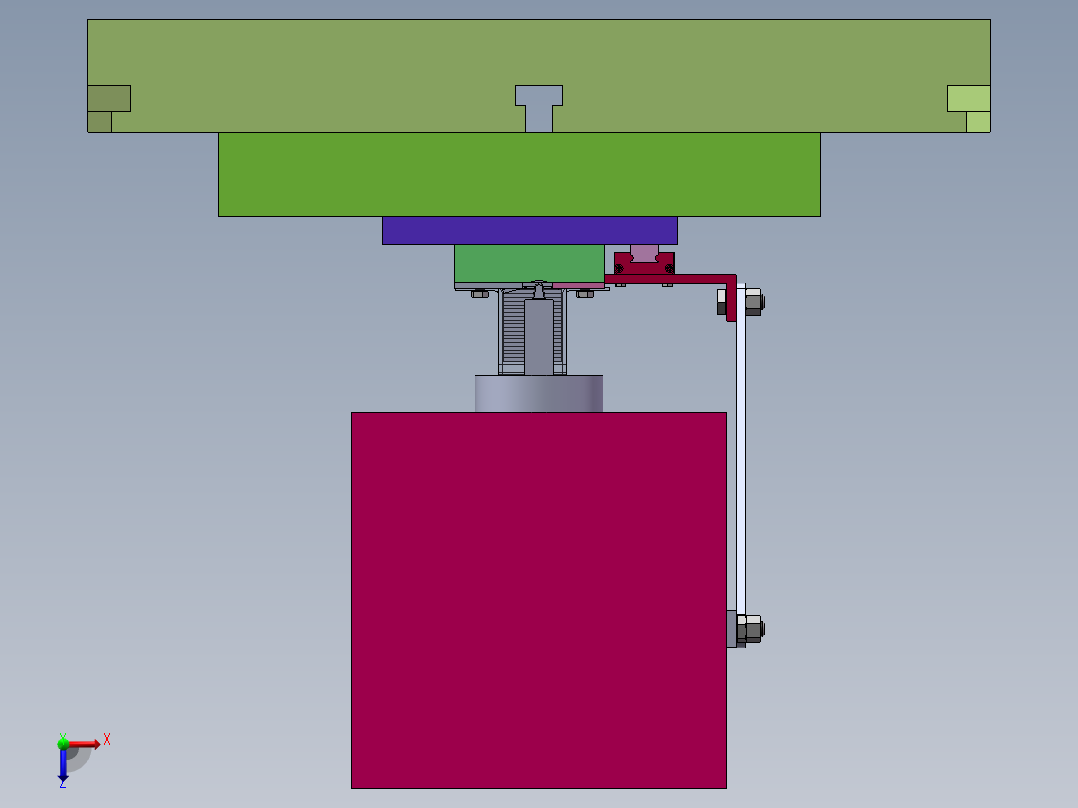 16T冲床自动送料sw18俯视图