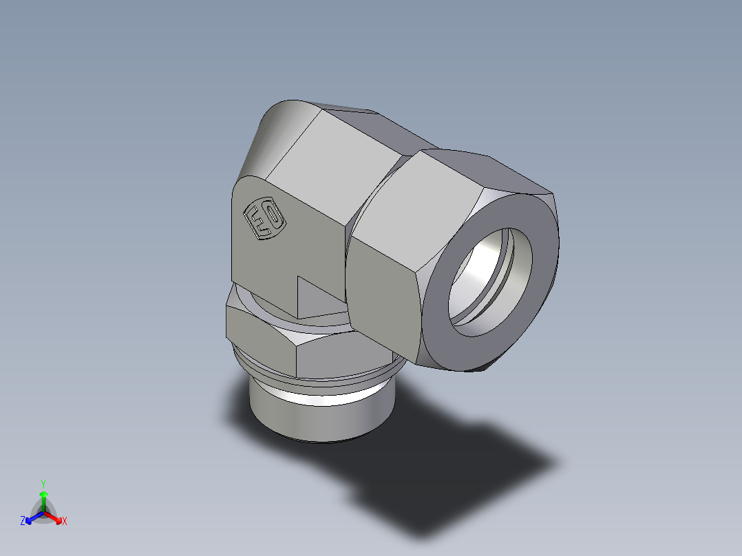 卡套式工业通用硬管接头EO_Adjustable_Locknut_elbow_WEE22LM27x2CF