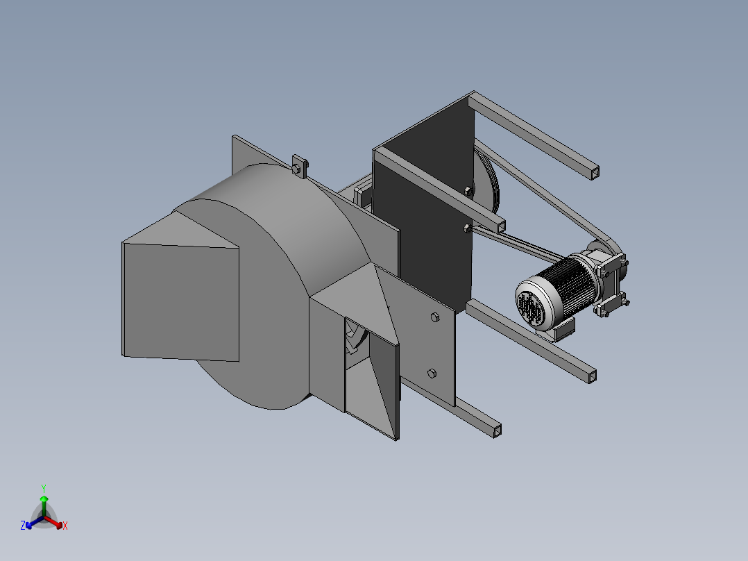红薯切片机SW三维+说明书正等轴测图