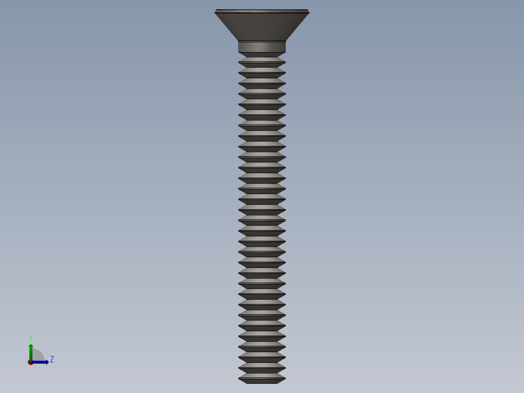 紧固件-No.10-24 Allen Flathead左视图