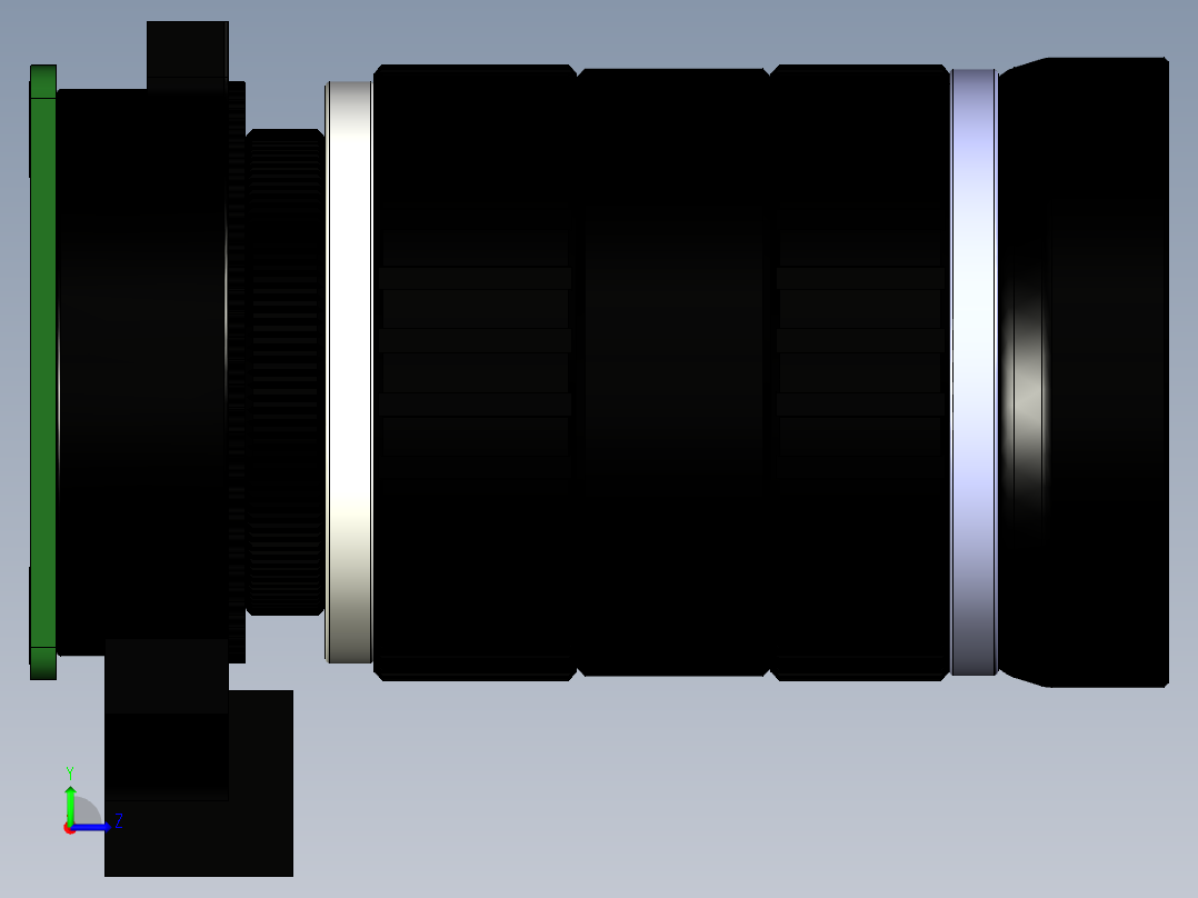 Raspberry树莓派4外壳摄像头左视图