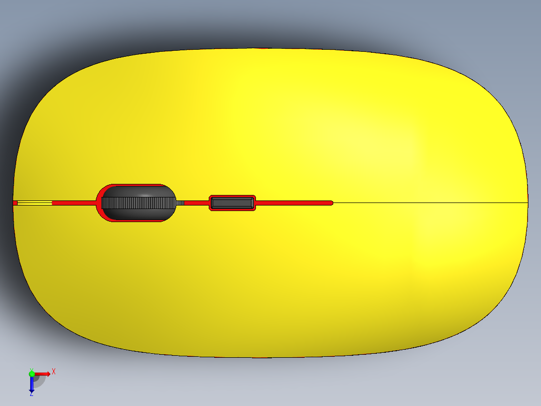 无线鼠标俯视图