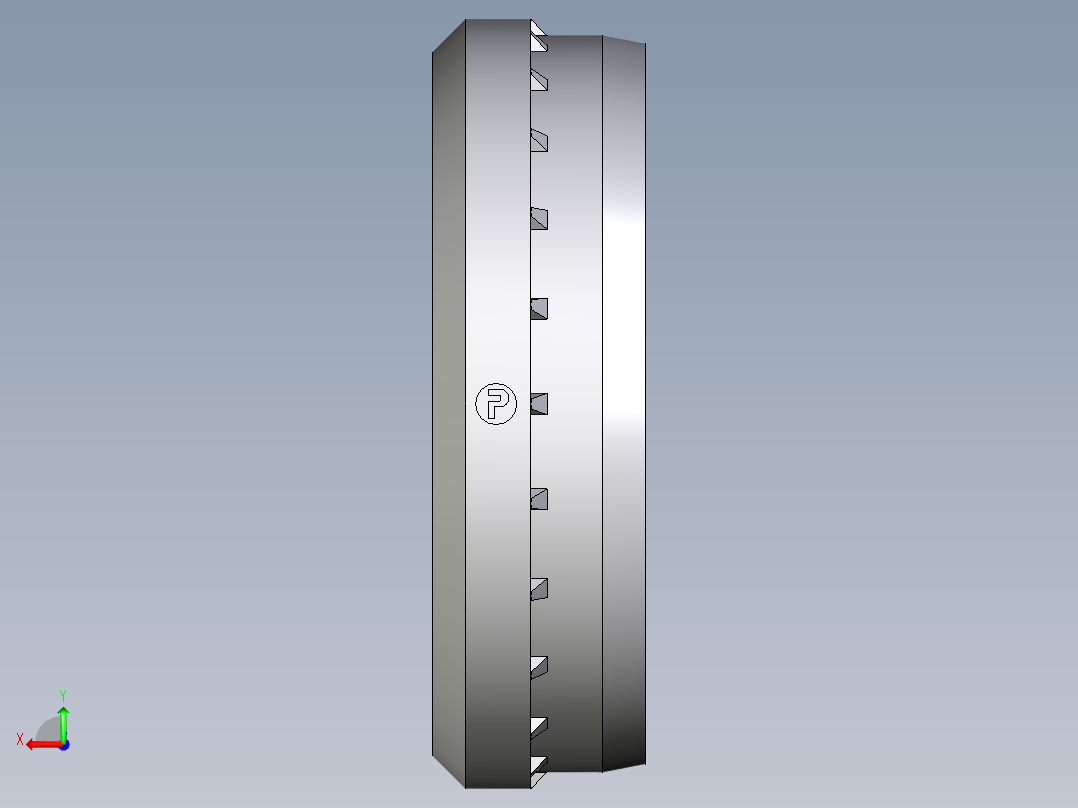 卡套式工业通用硬管接头Progressive_stop_ring_PSR42LX后视图