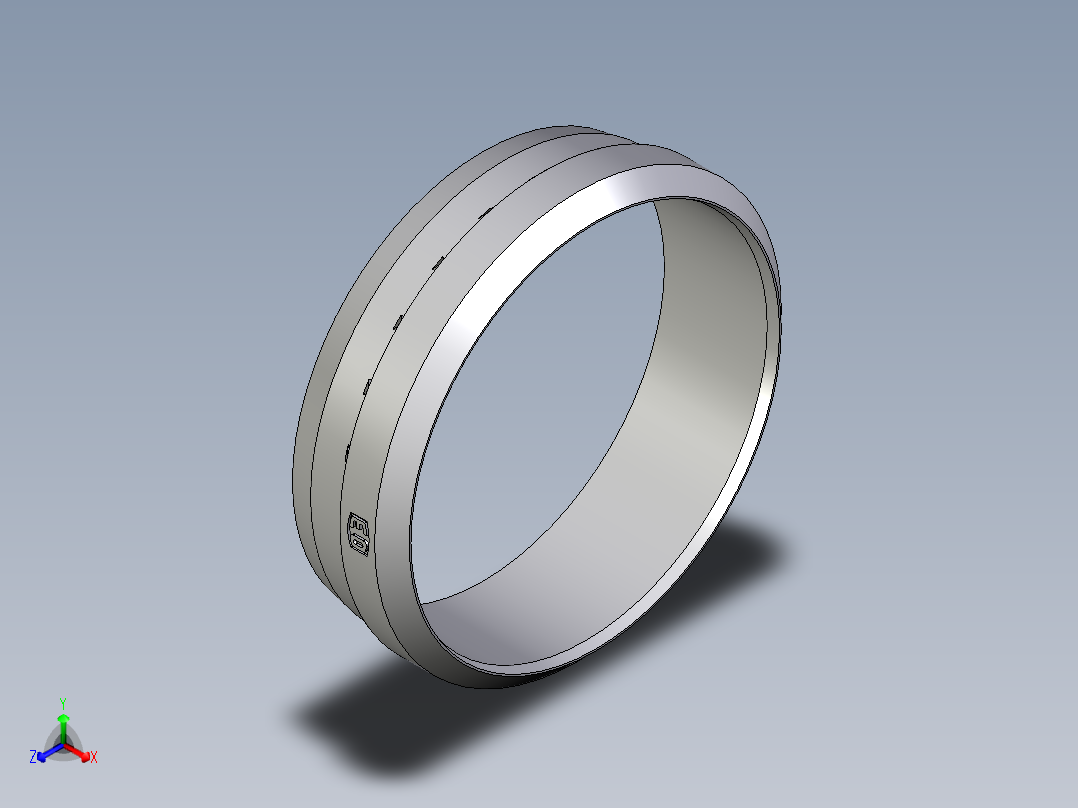 卡套式工业通用硬管接头Progressive_stop_ring_PSR42LX正等轴测图