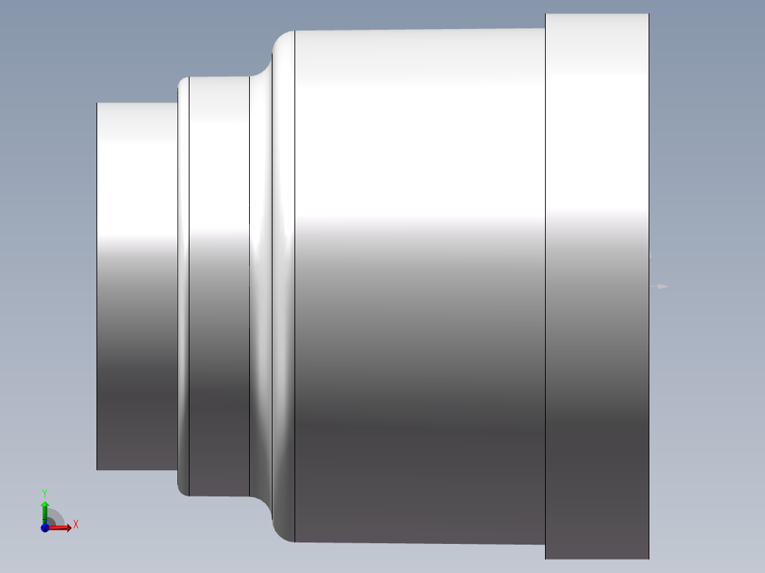 管箍-异径有边 DN32-DN20前视图