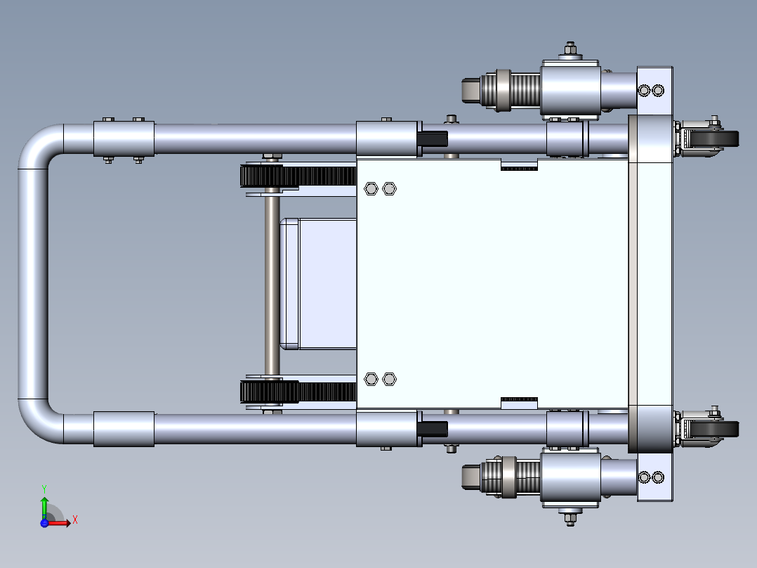 载重上下楼梯机前视图