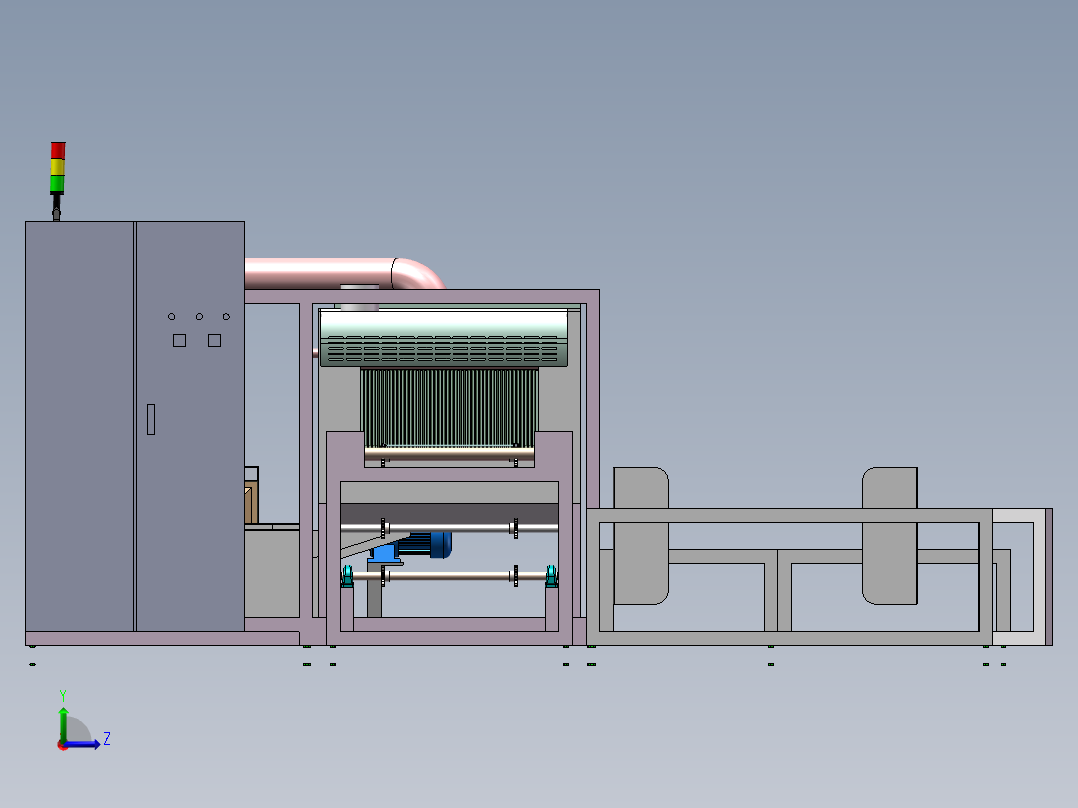 隧道式清洗干燥机左视图