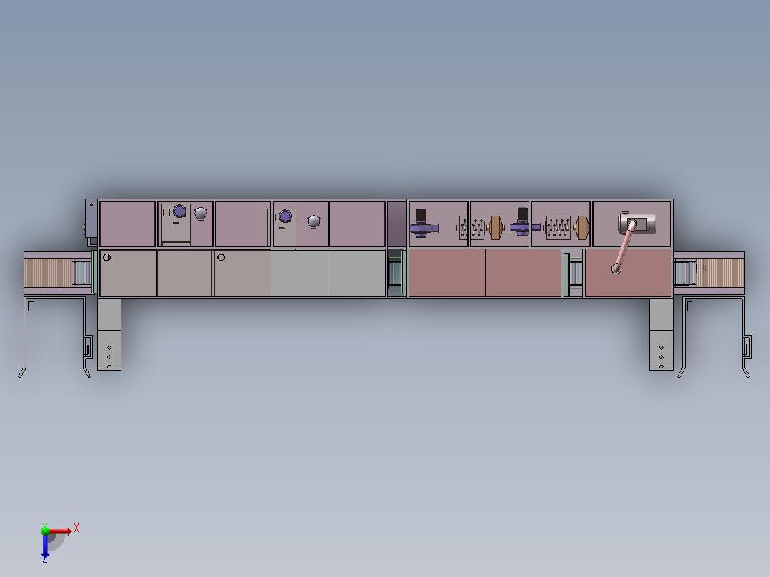 隧道式清洗干燥机俯视图