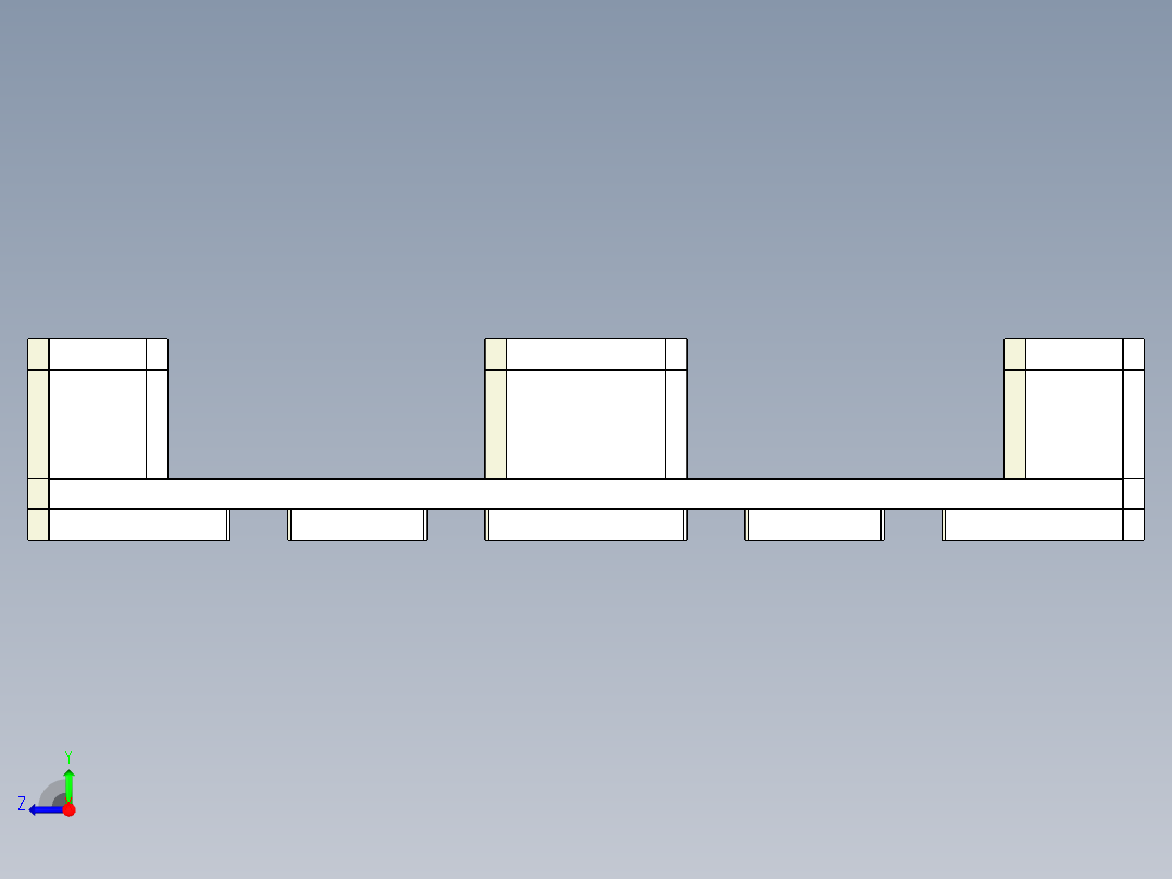 托盘 设计模型 (5)右视图