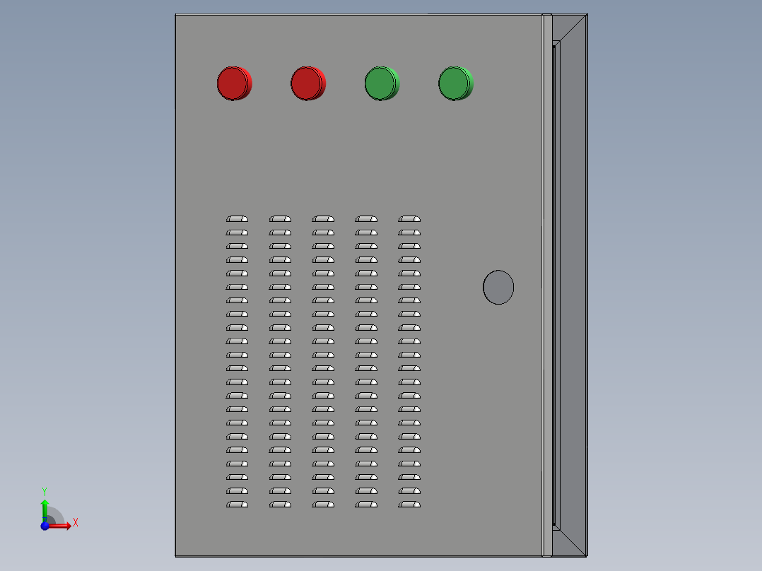 电气开关柜electric-switch-board-cabinet-1.snapshot.1-sw 机械设计素材前视图