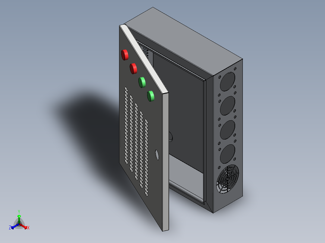 电气开关柜electric-switch-board-cabinet-1.snapshot.1-sw 机械设计素材正等轴测图