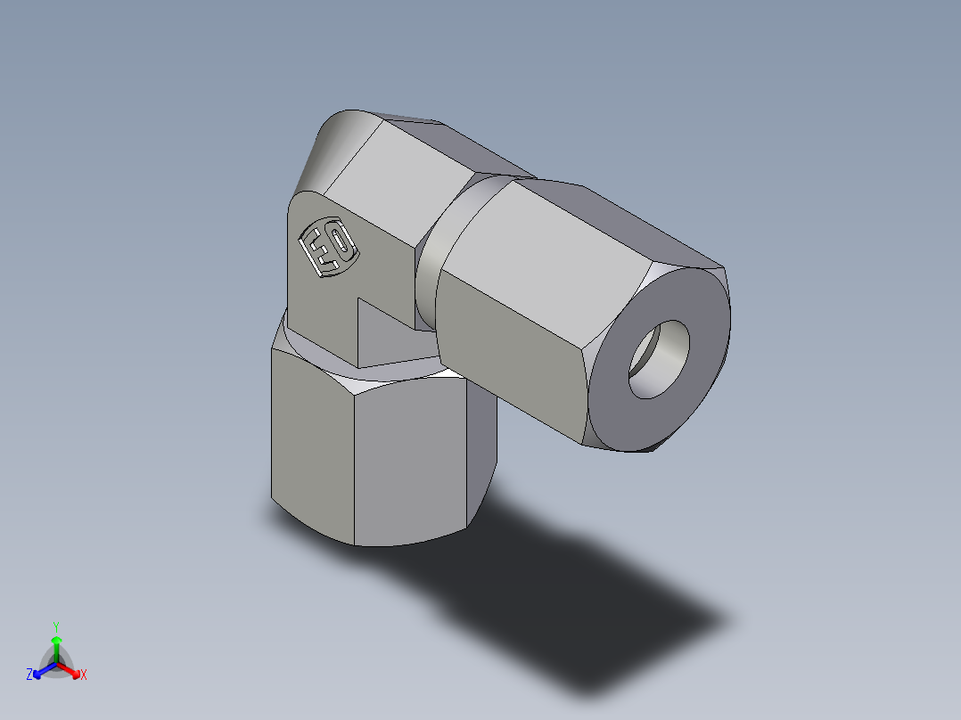 卡套式工业通用硬管接头EO_Swivel_nut_elbow_EW06L71