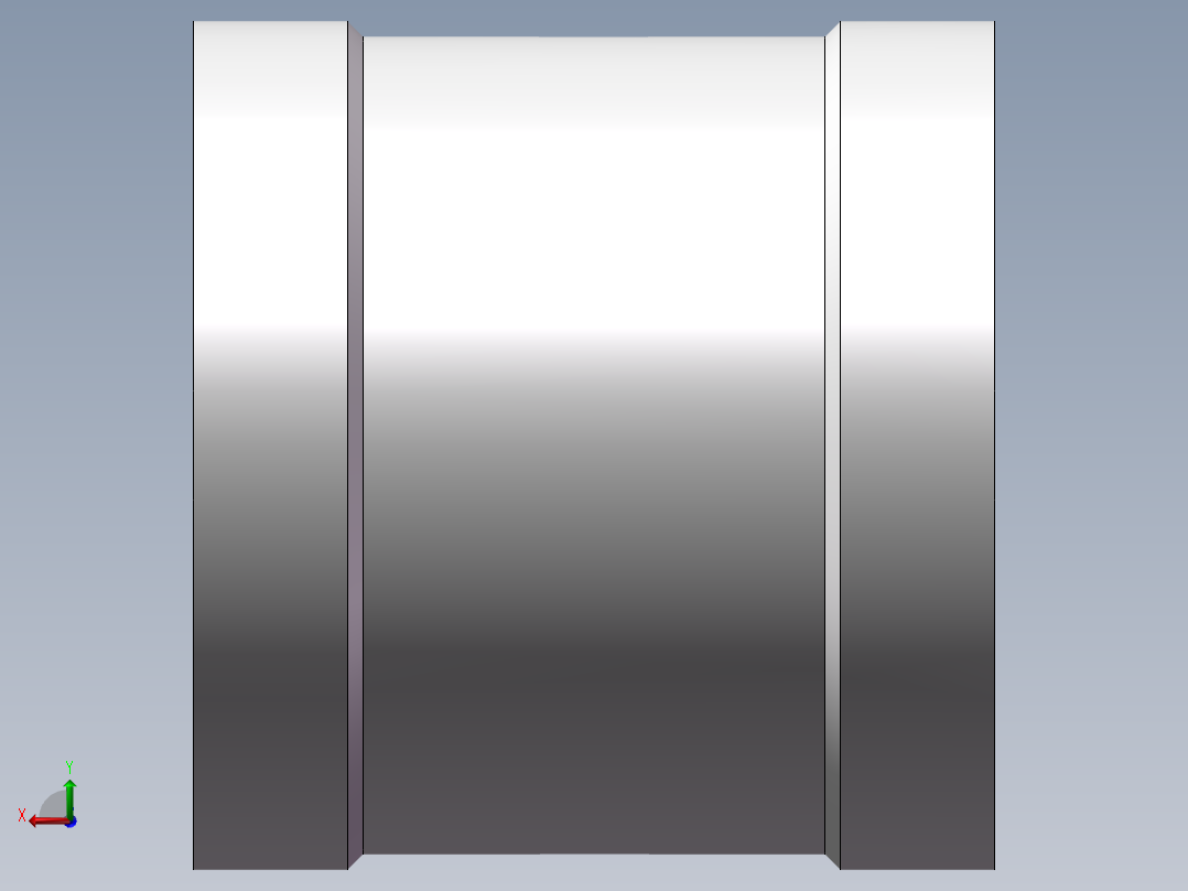 管箍-等径有边 DN40后视图