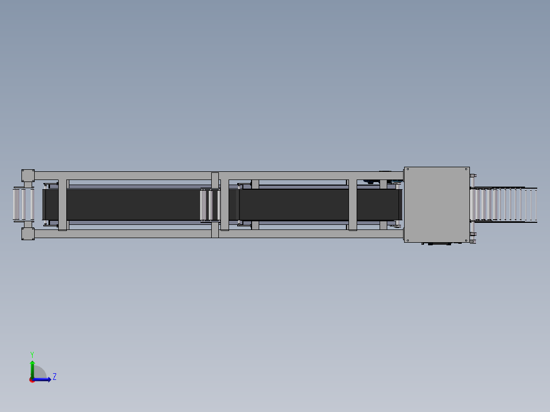 三层传送带sw15可编辑左视图