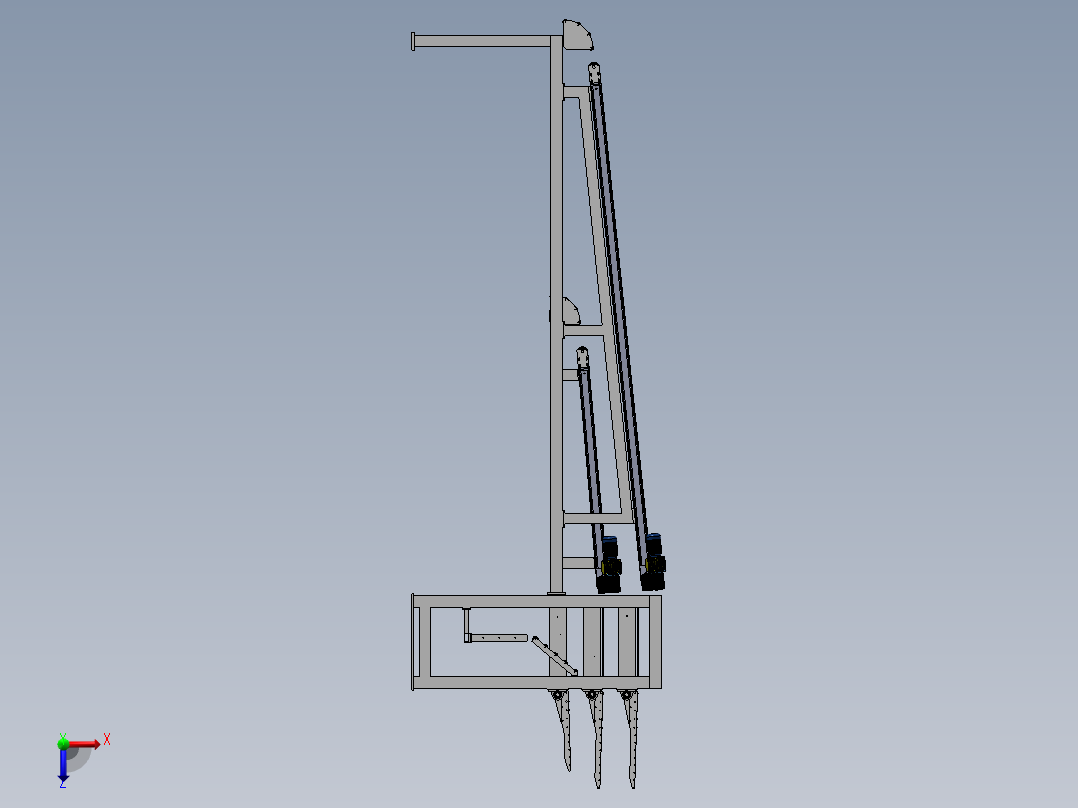 三层传送带sw15可编辑俯视图