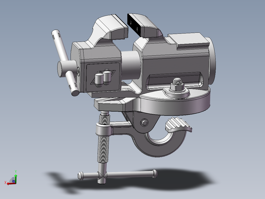 Vices普通台钳模型<span style='color: red'>3D</span>图纸 Solidworks设计