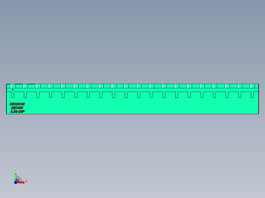 DEGSON 2EDG 系列 5.08mm 可插拔接线端子组-2EDGR-5.08-20P-14-00AH前视图