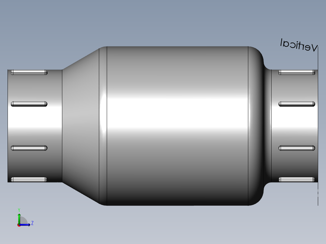 PVC公制管件-50 check Valve左视图