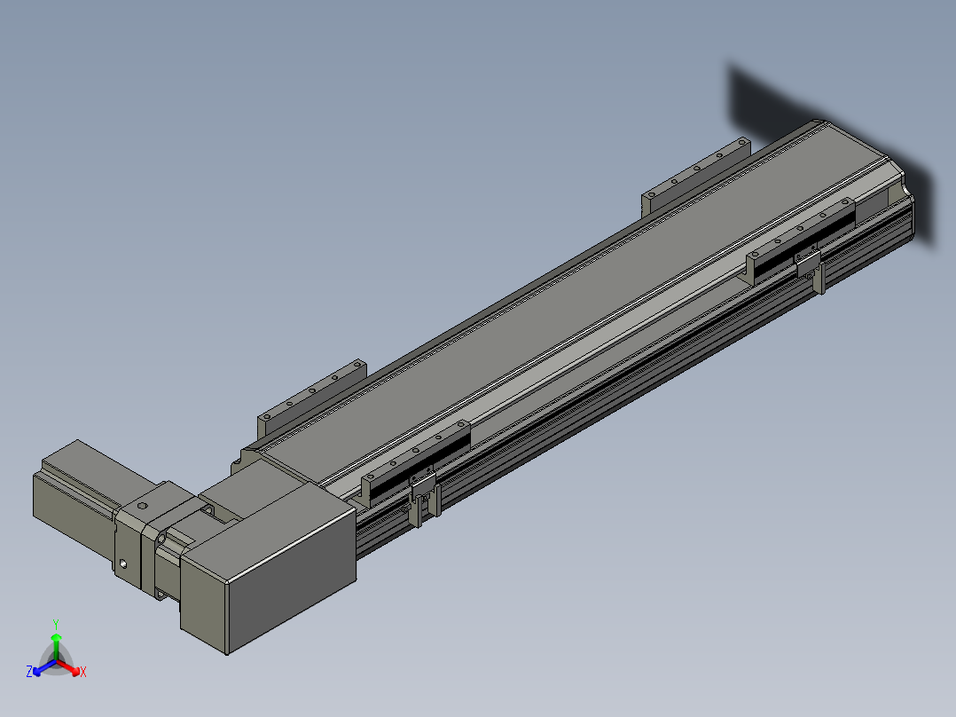 直线模组LHB17-L40-S550-BR设计图纸正等轴测图