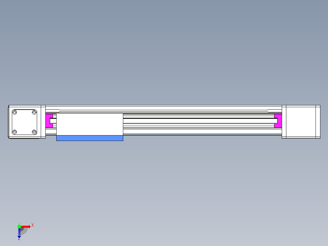 威洛博LB.GB同步带传动--欧规系列GB8-L192-S400-BL-P75-K俯视图